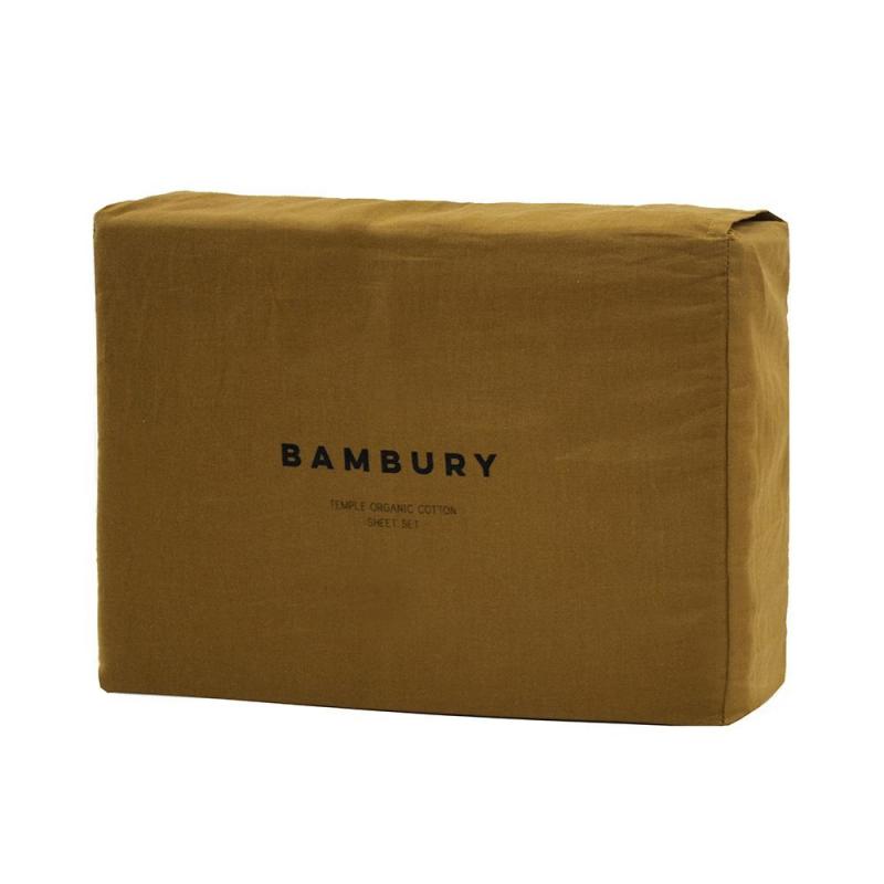 Bambury King Temple Organic Cotton Sheet Set Tobacco