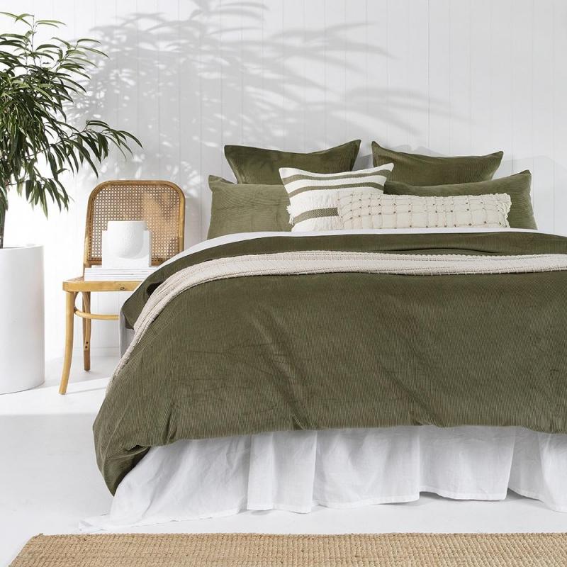 Bambury King Quilt Cover Set Sloane | Olive