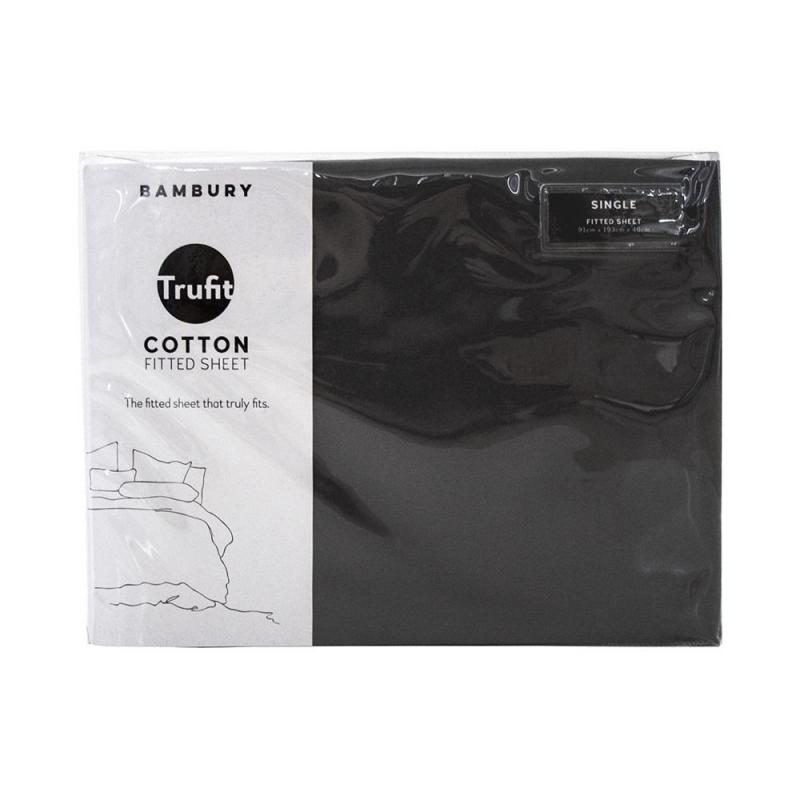 Bambury King Tru Fit Fitted Sheet | Charcoal