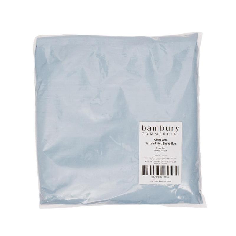 Bambury King Single Chateau Fitted Sheet | Blue