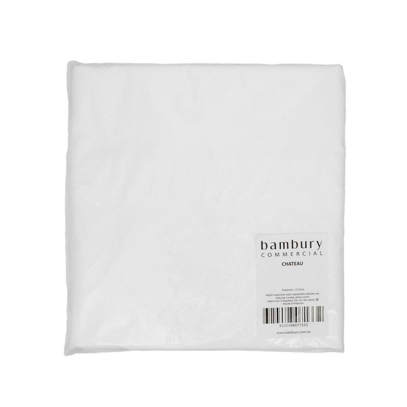Bambury Queen Chateau Flat Sheet | White