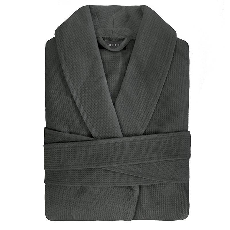 Bambury Commercial Waffle Robe | Charcoal