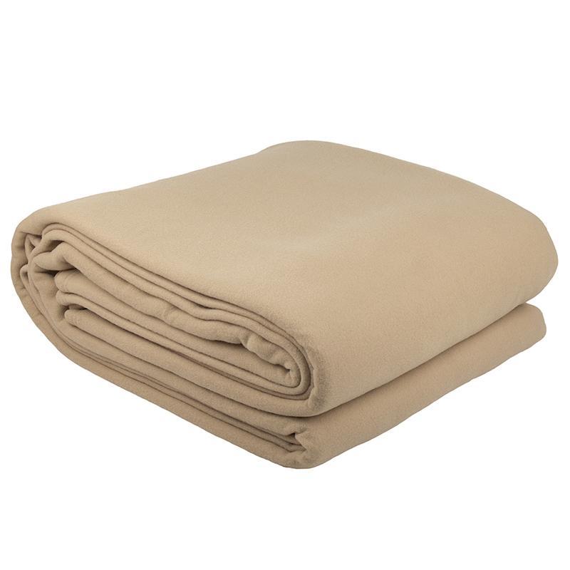 Bambury King Villa Polar Fleece Blanket | Camel