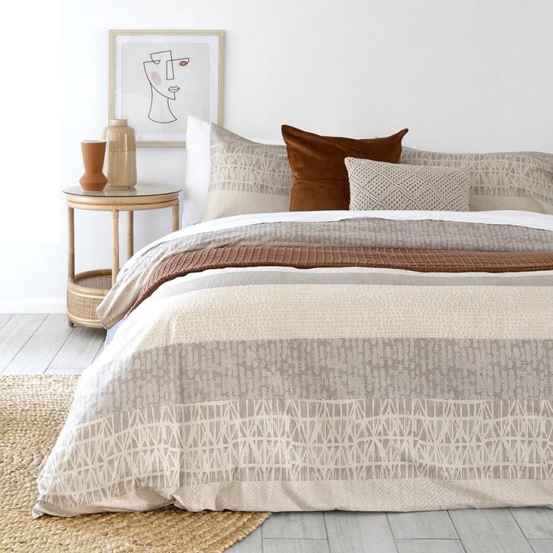Bambury Queen Darlington Quilt Cover Set | Sand