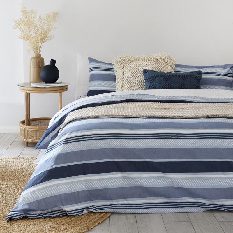 Bambury Indiana Blue Quilt Cover Set | Queen