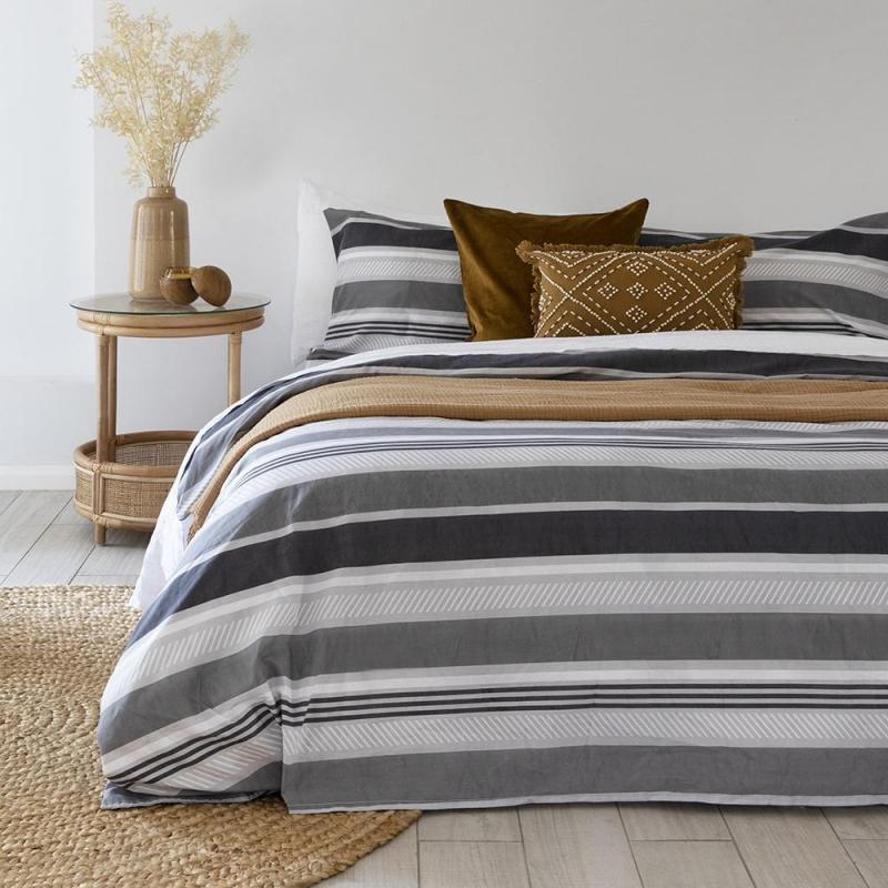 Bambury Single Indiana Grey Quilt Cover Set