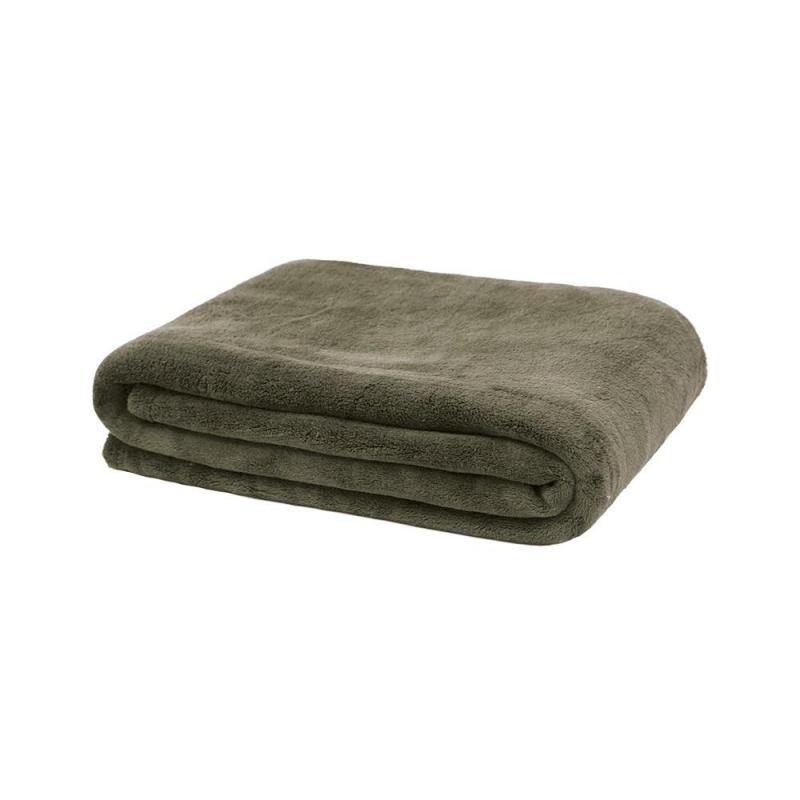 Bambury Microplush Throw Rug | Olive