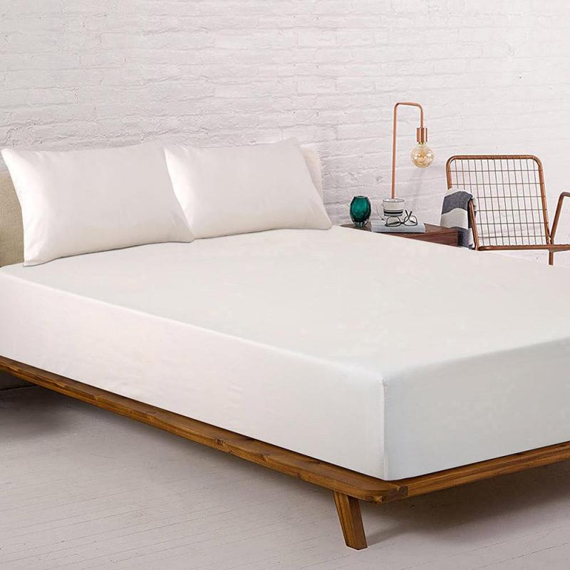 Bambury Queen Plain Dyed Fitted Sheet BONUS Pack | Cream