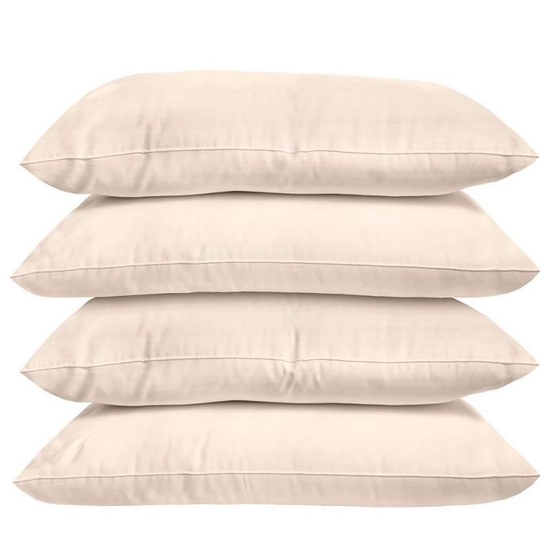 Bambury Plain Dyed Standard Pillowcase 4 Pack | Sand