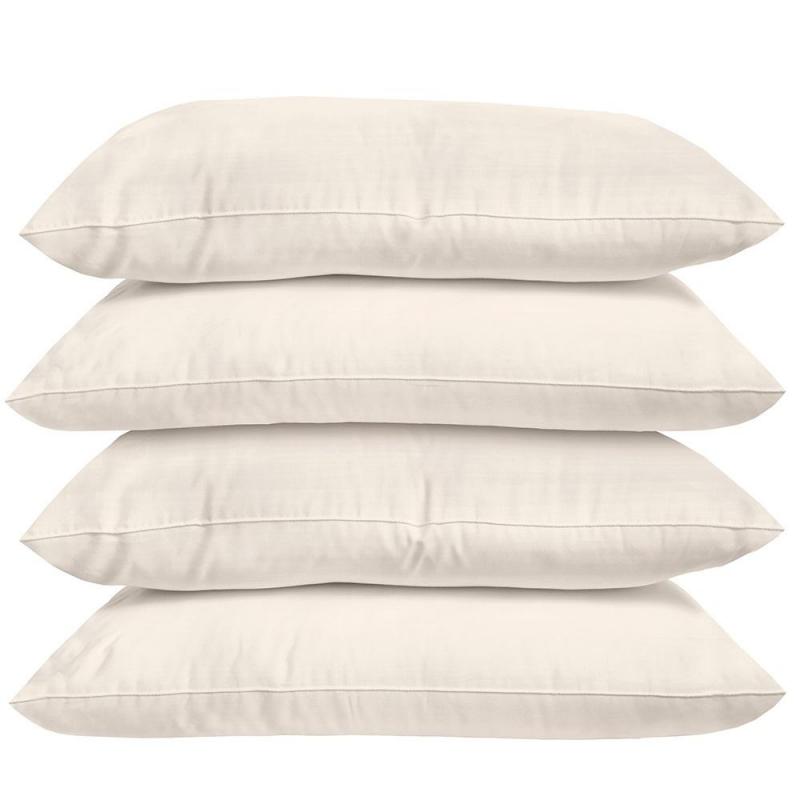 Bambury Plain Dyed Standard Pillowcase 4 Pack | Cream