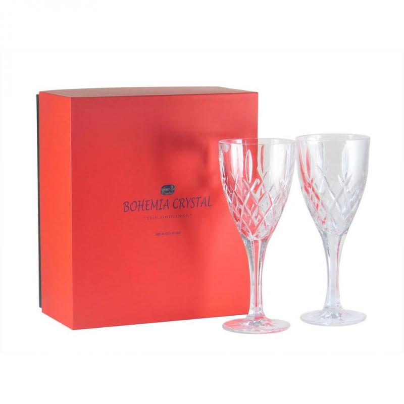 Bohemia Crystal Brixton Goblet Wine Glasses 320ml | Set of 2