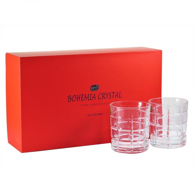 Bohemia Time Square Old Fashion Tumblers Whiskey Glasses 320ml | Set of 2