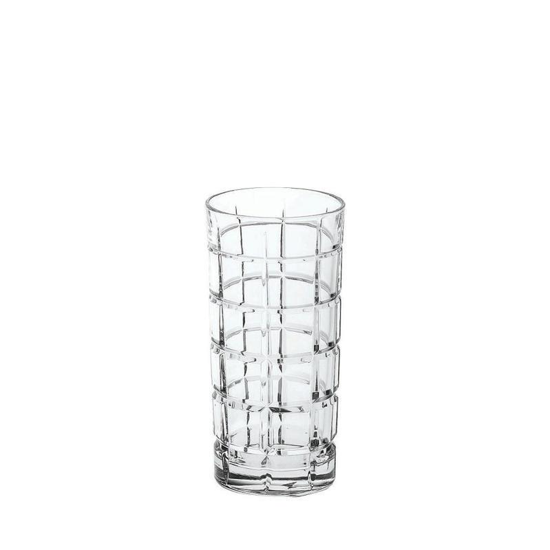 Bohemia Crystal Time Square High Ball Tumblers Drinking Glasses 420ml | Set of 6