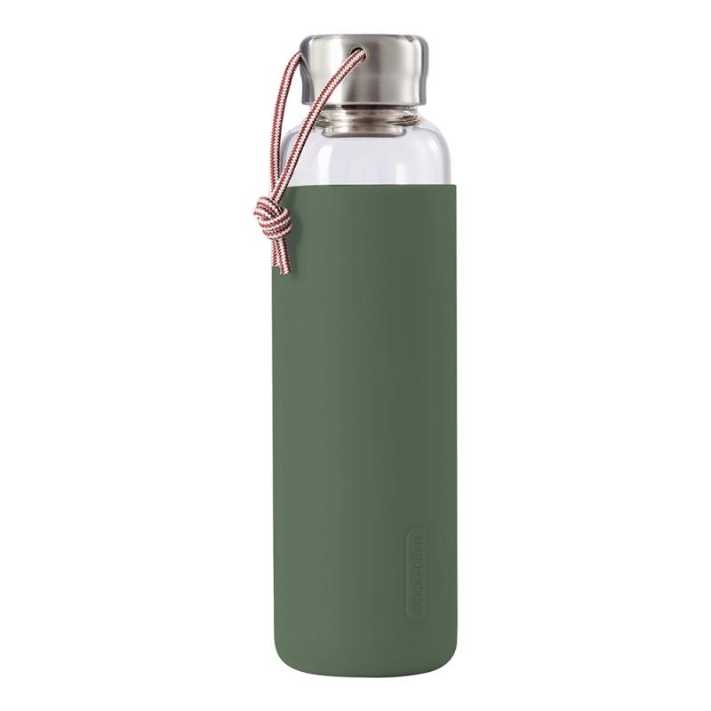 Black-blum Glass Water Bottle Olive 600ml