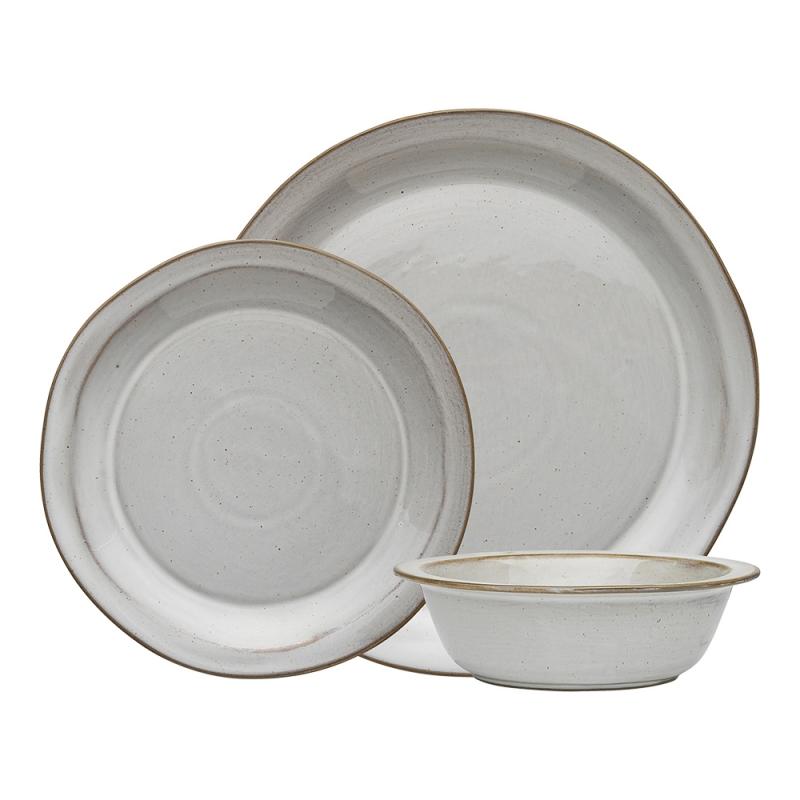Ecology Tahoe 12 Piece Dinner Set | Nougat