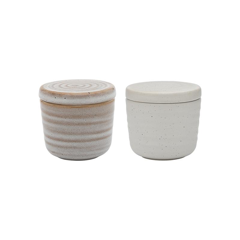 Ecology Ottawa Salt & Pepper Pinch Pots with Lid | 6cm