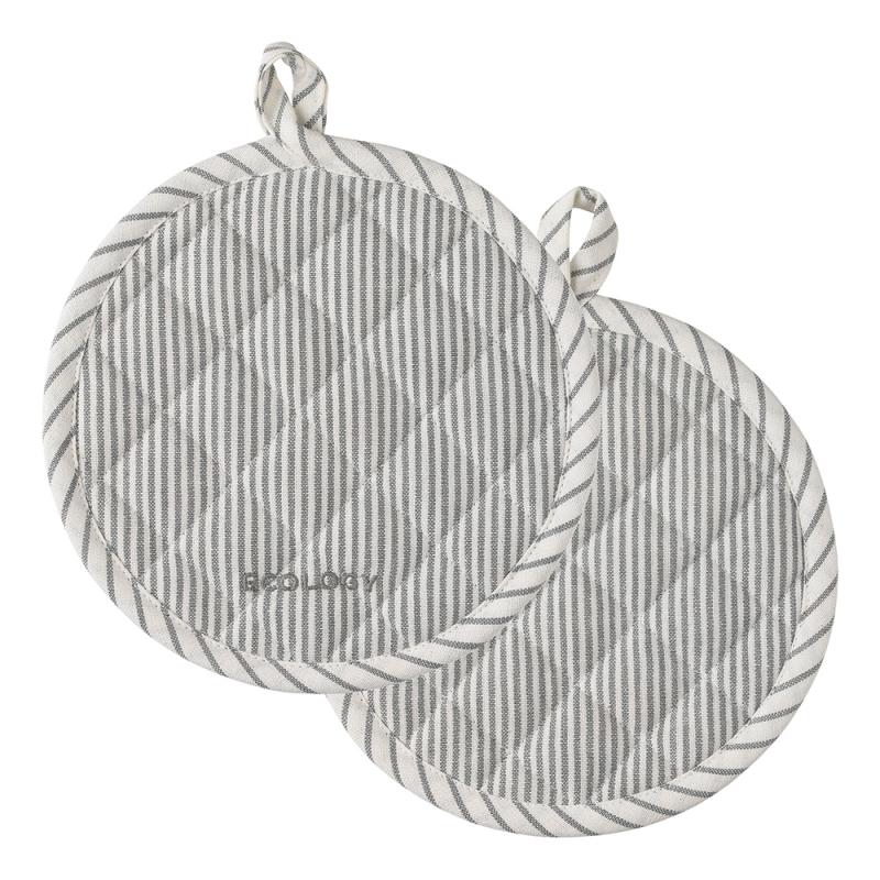 Ecology Trattoria Set of 2 Round Pot Holders | Grey