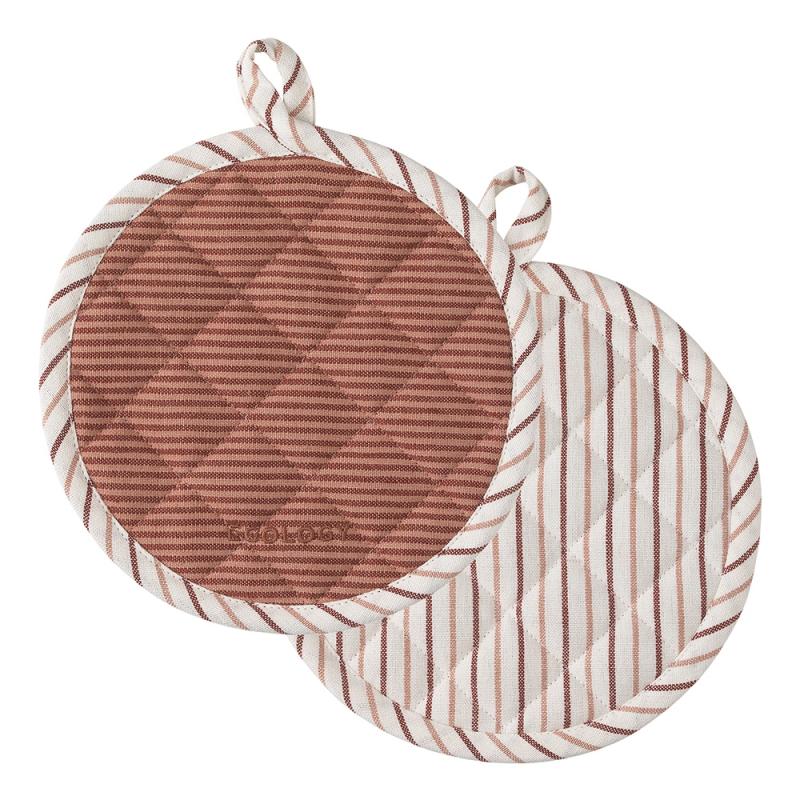 Ecology Trattoria Set of 2 Round Pot Holders | Rust