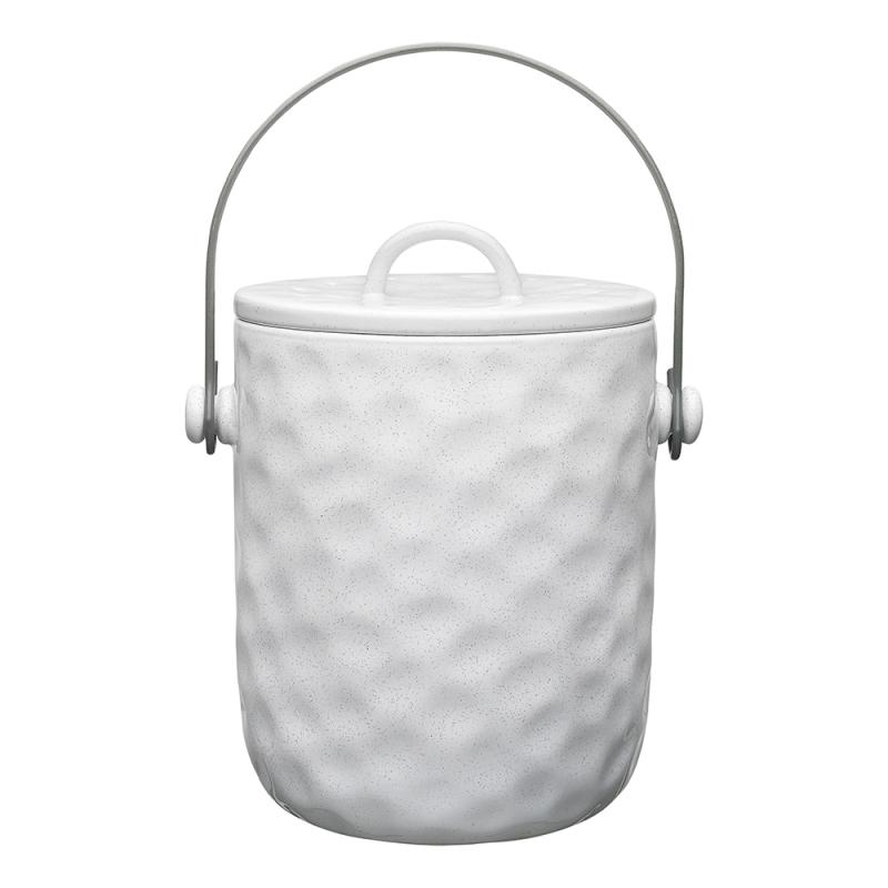Ecology Speckle Compost Bin with Carbon Filter | Milk