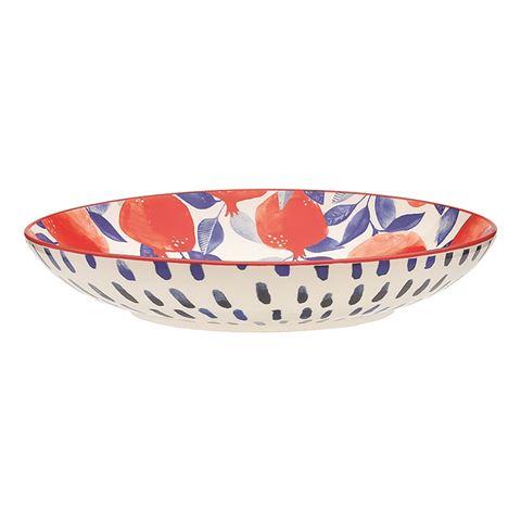 Ecology Punch Medium Shallow Bowl | Pomegranate