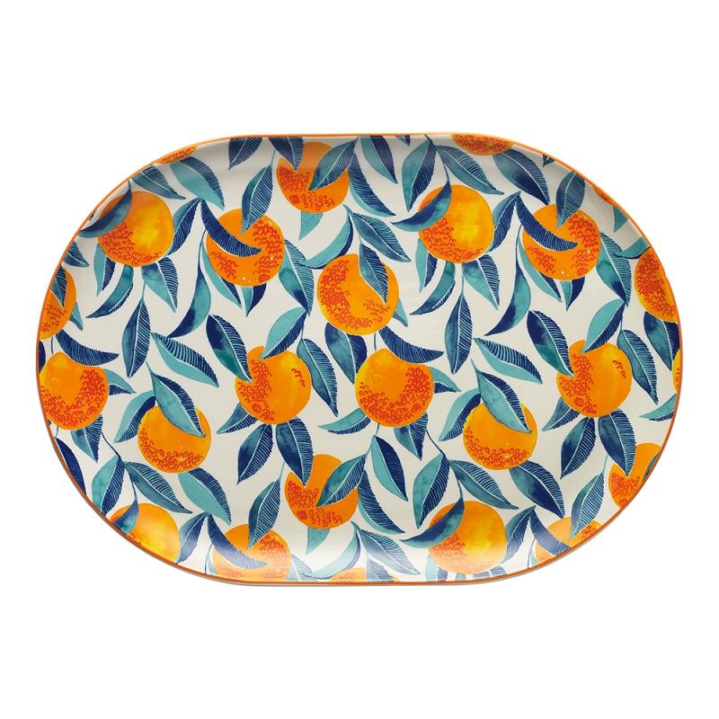 Ecology Punch Large Oval Platter Orange