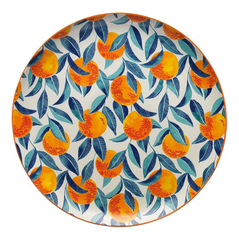 Ecology Punch Large Round Platter Orange