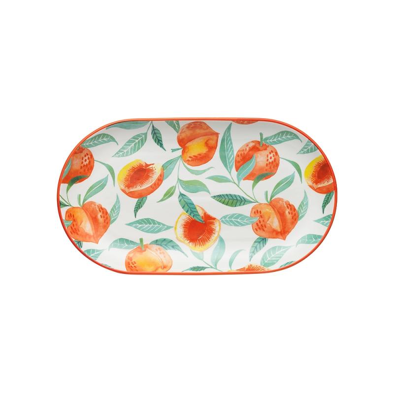 Ecology Punch Medium Oval Platter 32cm | Peach