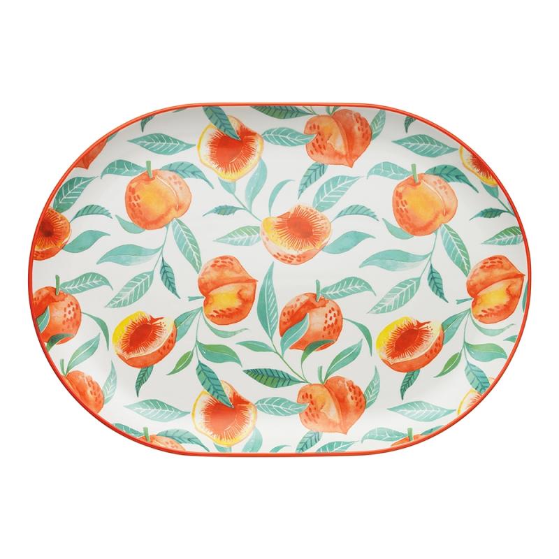 Ecology Punch Large Oval Platter 40.5cm | Peach