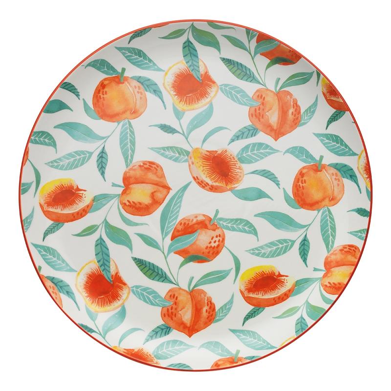 Ecology Punch Large Round Platter 36cm | Peach