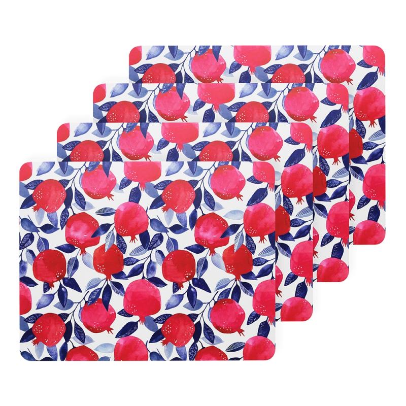Ecology Punch Placemats Set of 4 | Pomegranate