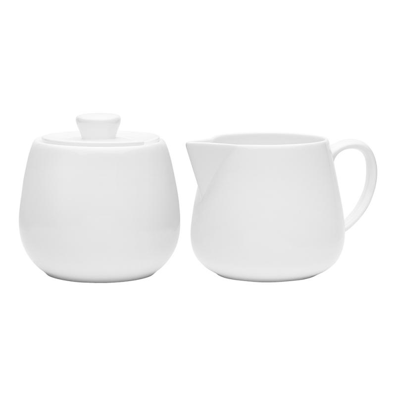 Ecology Canvas Sugar and Creamer Set | White