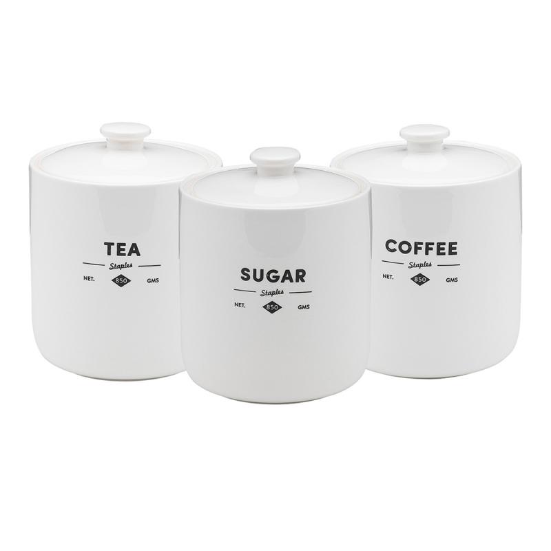 Ecology Staples Foundry Set of 3 Canisters 12cm x 15cm