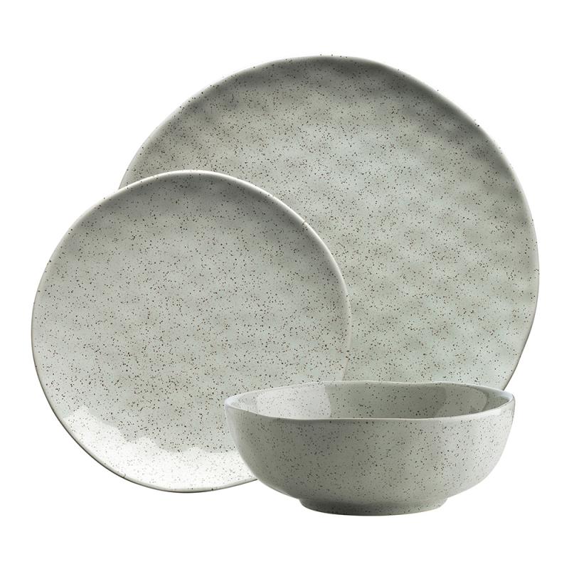 Ecology Speckle 12 Piece Dinner Set | Duck Egg 