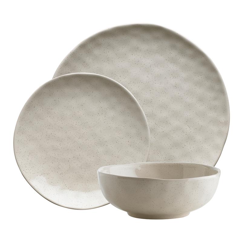 Ecology Speckle 12 Piece Dinner Set Oatmeal