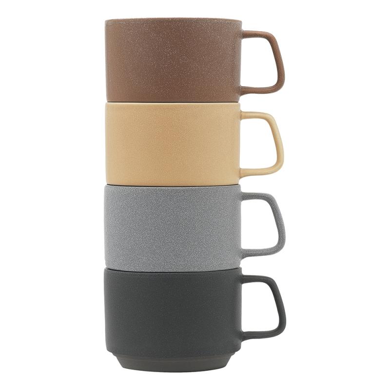 Ecology Stack Set of 4 Mugs 340ml | Multi