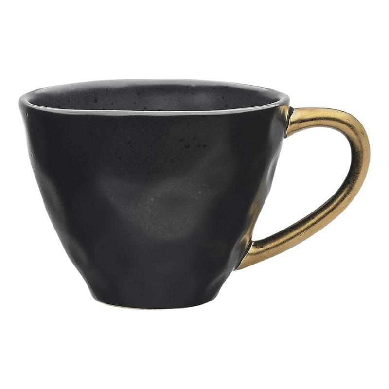 Ecology Speckle Mug with Gold Handle 380ml | Ebony 