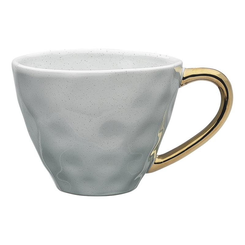 Ecology Speckle Mug with Gold Handle 380ml | Duck Egg
