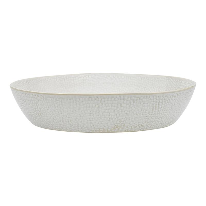 Ecology Dotto Dinner Bowl 21cm | Soba White