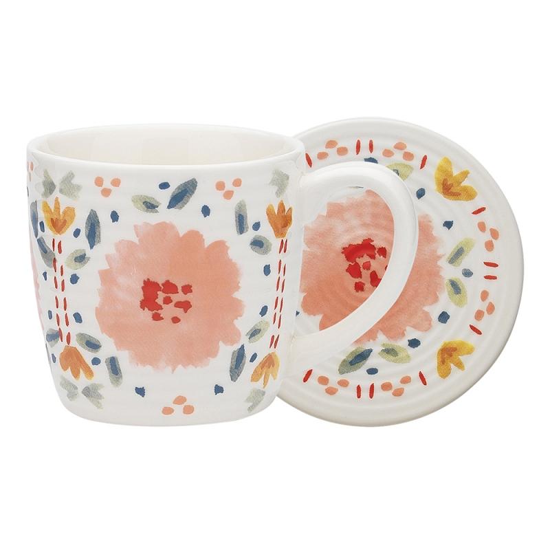 Ecology Clementine Mug & Coaster Set | Peach