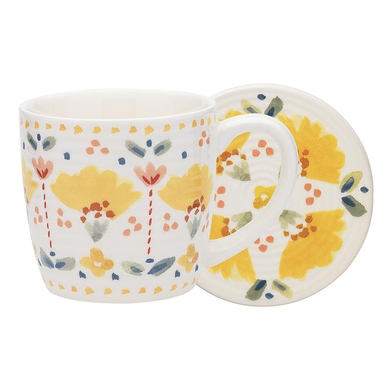 Ecology Clementine Mug & Coaster Set | Tan