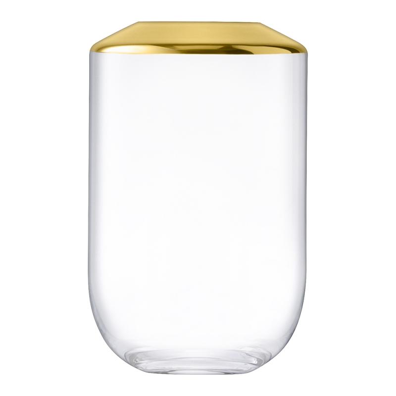 LSA Space Clear Vase 25cm | Gold