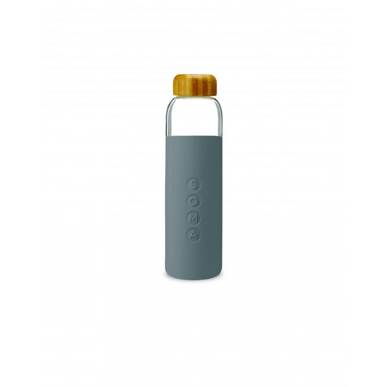 Soma Water Bottle Glass 500ml | Grey