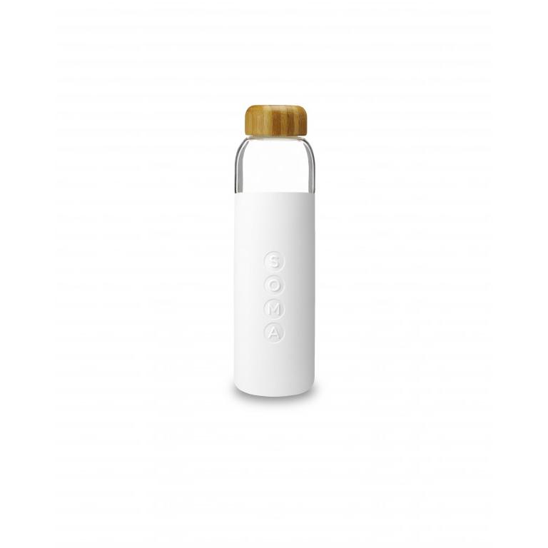 Soma Water Bottle Glass 500ml | White
