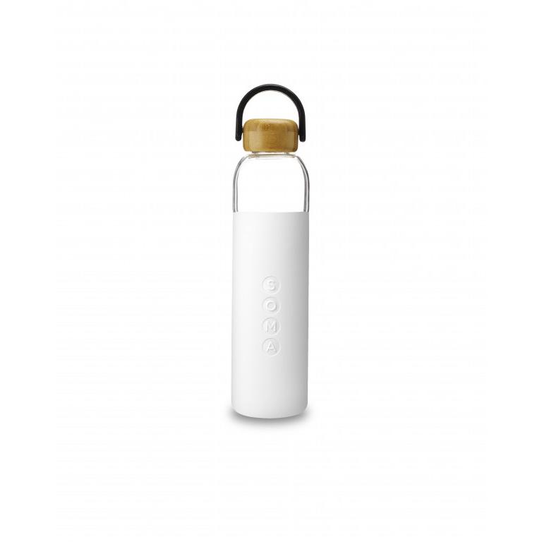 Soma Water Bottle Glass 700ml | White