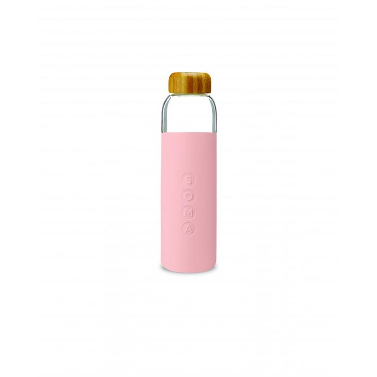 Soma Water Bottle Glass 500ml | Blush