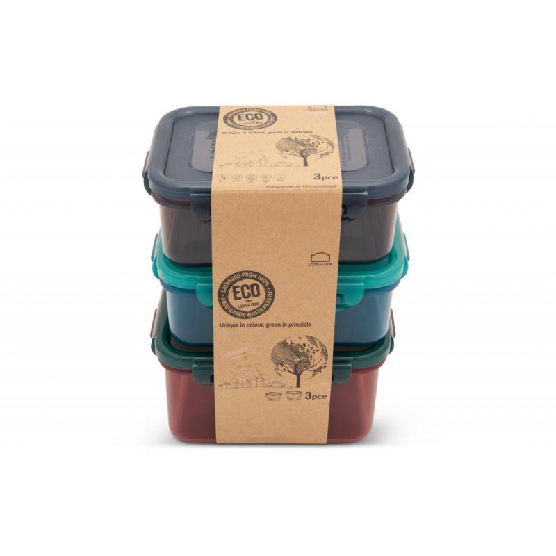Lock & Lock Eco 3pc Rectangular Set