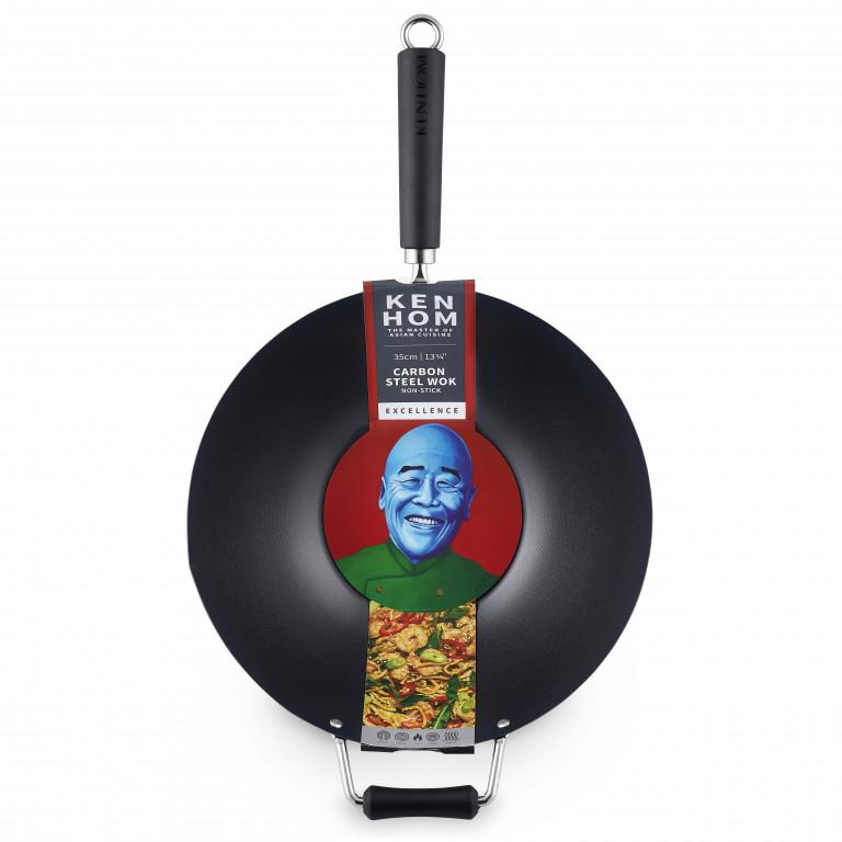 Ken Hom Excellence Non-stick Carbon Steel Wok | 35cm