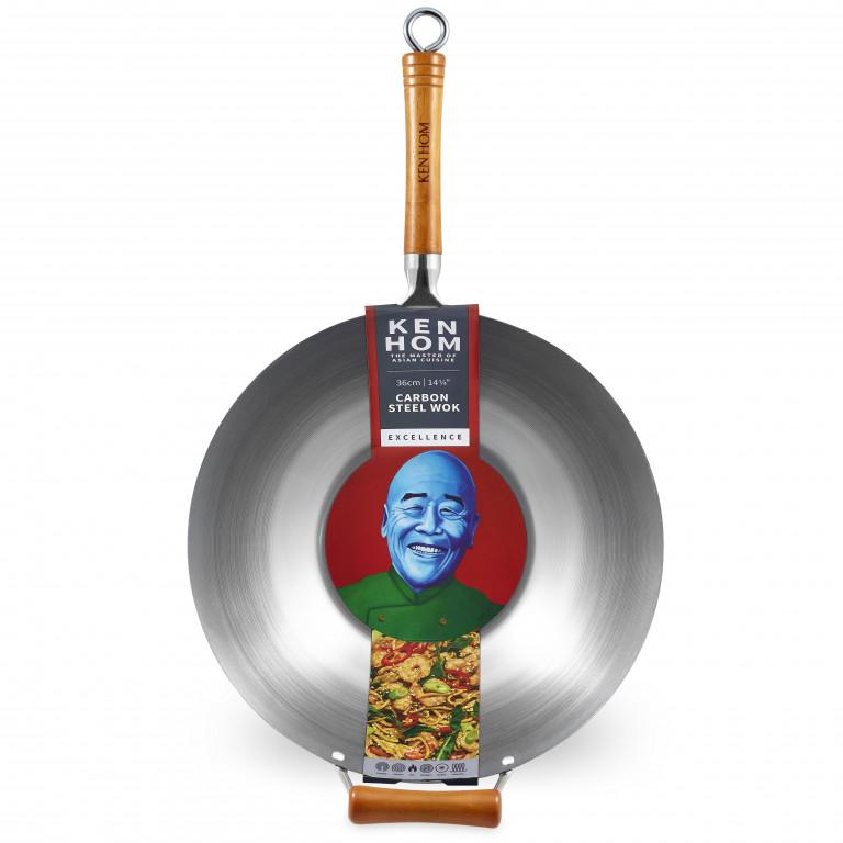 Ken Hom Excellence Carbon Steel Wok | 36cm