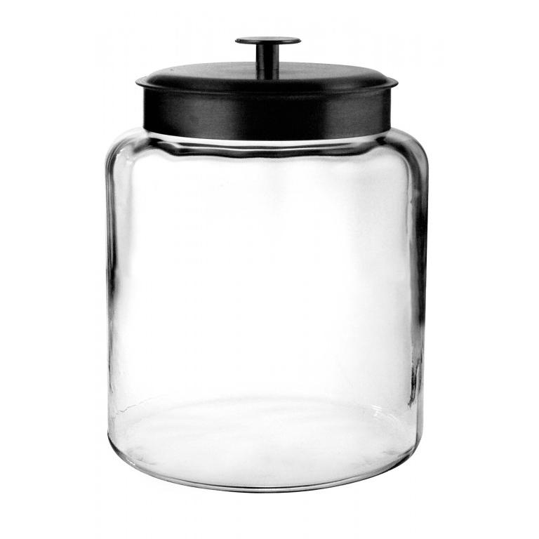 Anchor Hocking Montana Jar with Black Lid 7.5L 