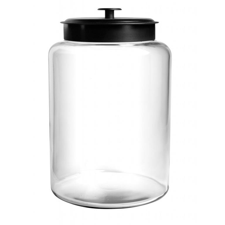 Anchor Hocking Montana Jar  with Black Lid 9.5L